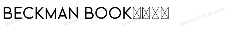 Beckman Book字体转换